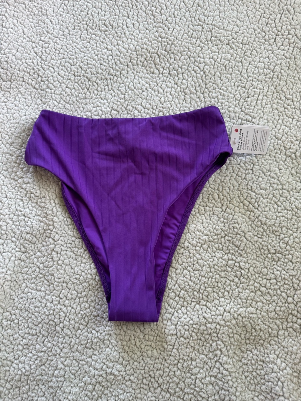 NWT Lululemon Ribbed High-Waist Skimpy Bottoms in Purple